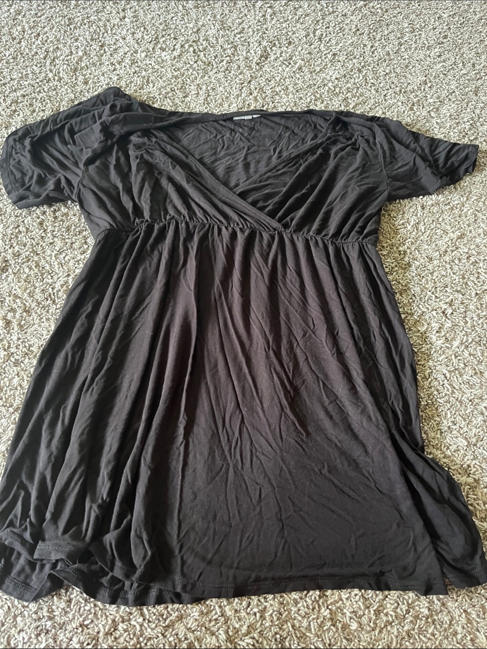 Maurices Black V-Neck Empire Waist Maternity top